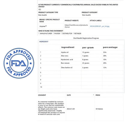 Bees Venom Varicose Veins Cream
