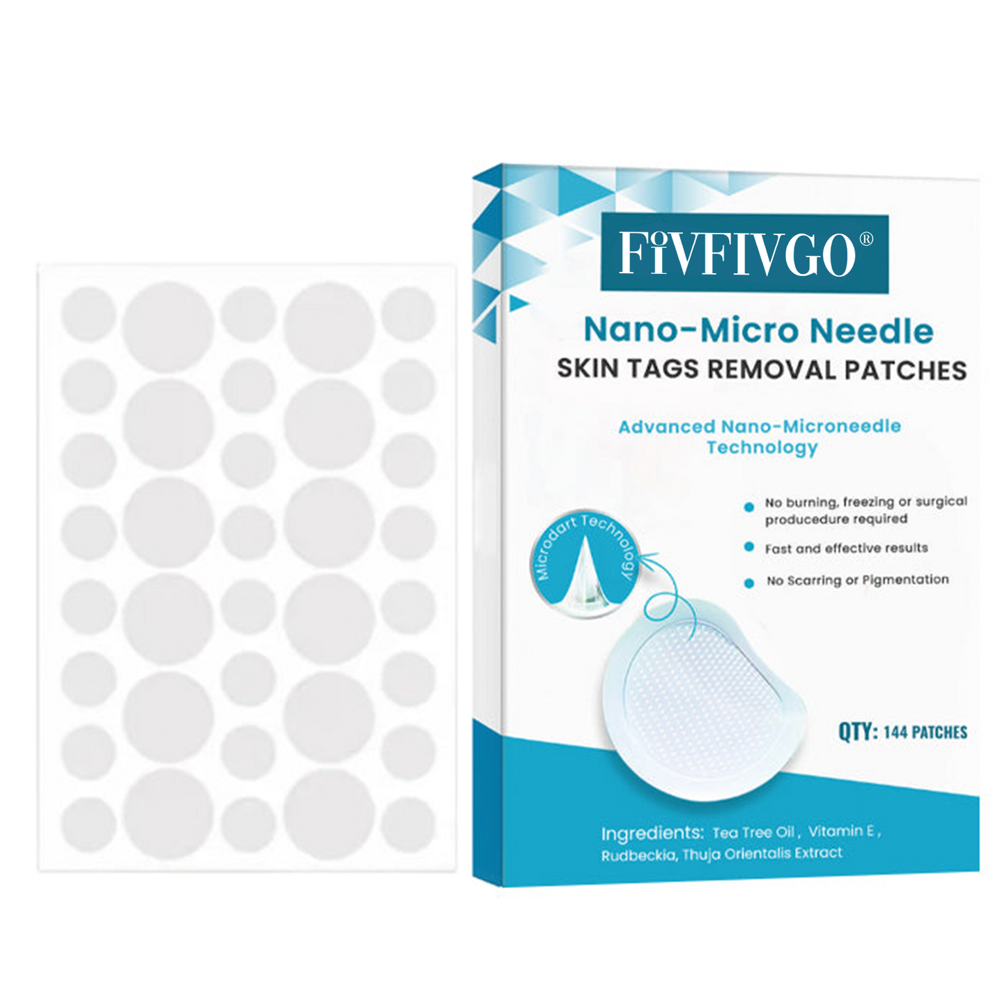Nano-Micro Needle Skin Tags Removal Patches